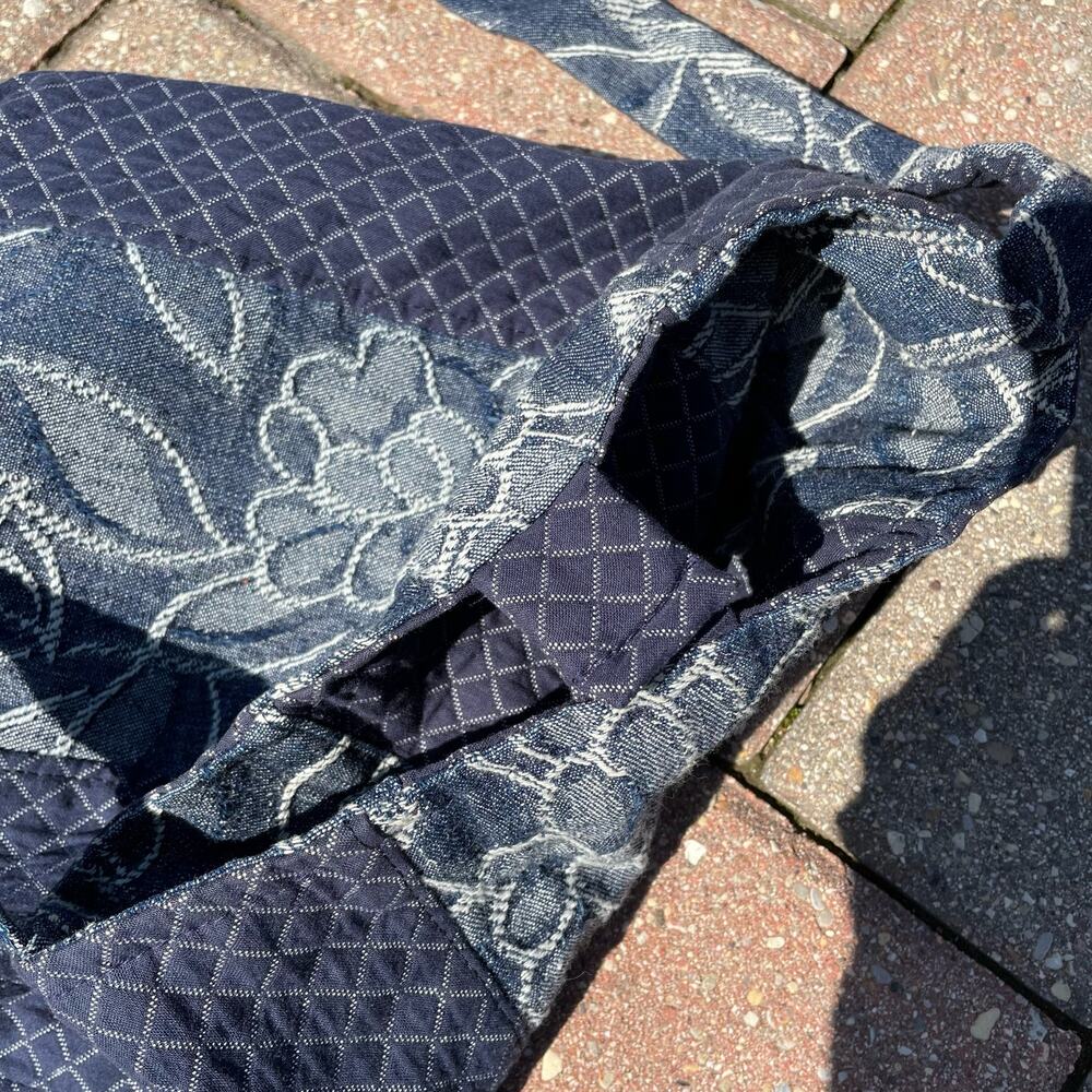 Vintage Handmade Floral Denim Tapestry Reversible Bag - Picture 4 of 6